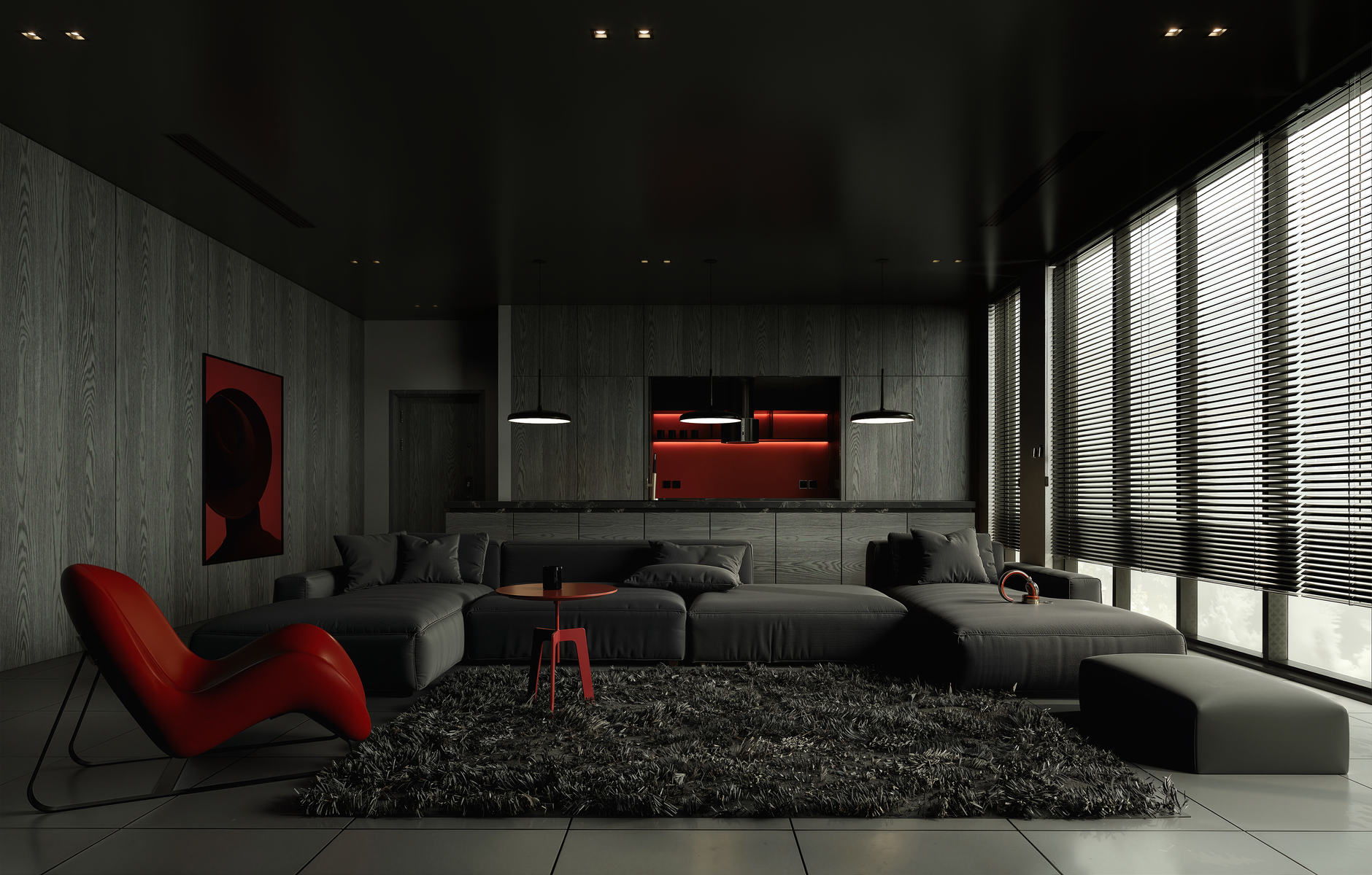 Modern futuristisch interieur showcase